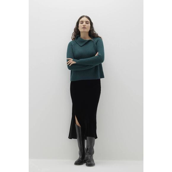 NakedCashmere ARYANA CASHMERE TURTLENECK SWEATER Cypress Large - Picture 3 of 9